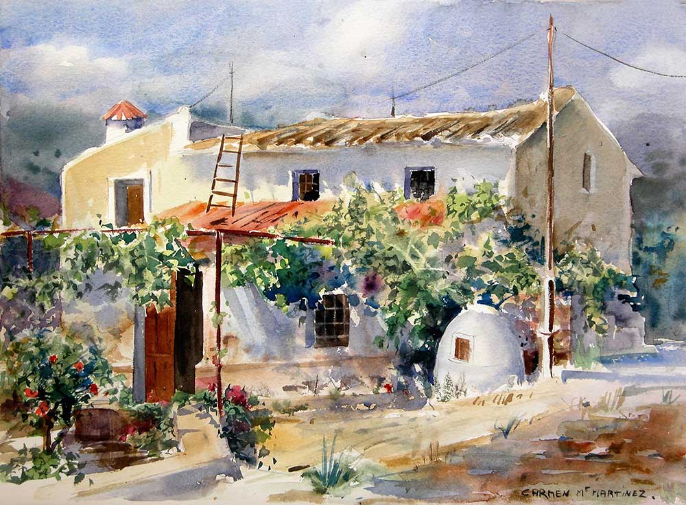 9-Acuarela. cortijo. CarmenMªMartínez