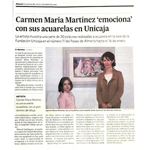 10- Recorte de prensa de acuarellista Carmen María Martínez